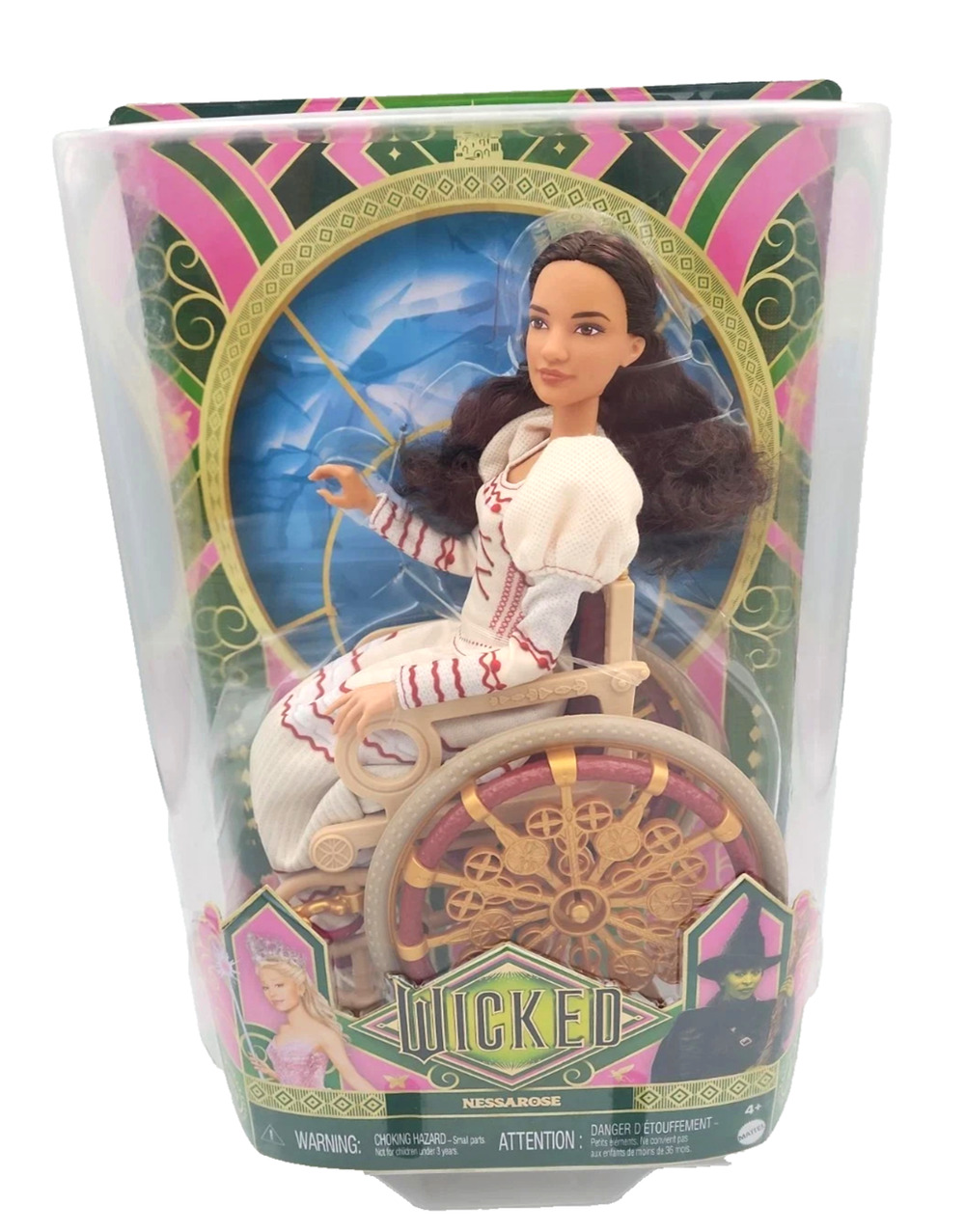 Enchanting Wicked Nessarose Fashion Doll with Curly Hair & Golden Wheelchair